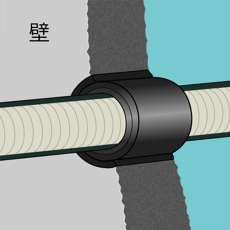 区画貫通部の耐火材イメージ