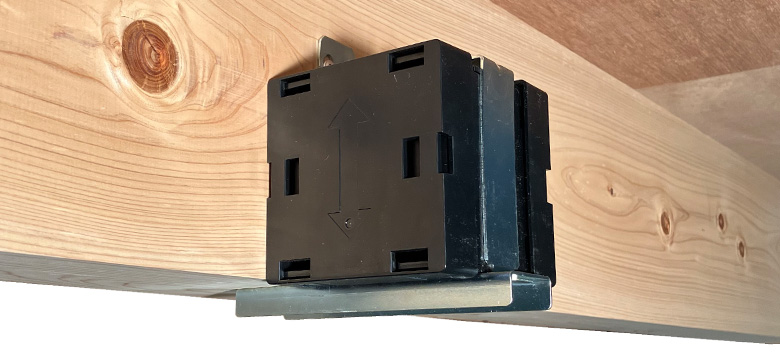 木造用重量床衝撃音低減ダンパー「ミュートブロック」