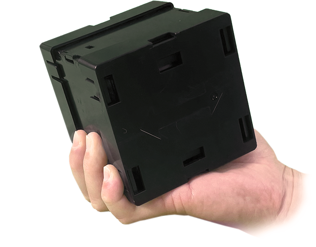 手の平におさまるコンパクトサイズの床衝撃音低減ダンパー