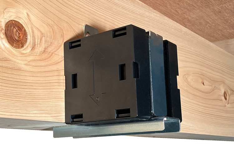 木造用重量床衝撃音低減ダンパー「ミュートブロック」