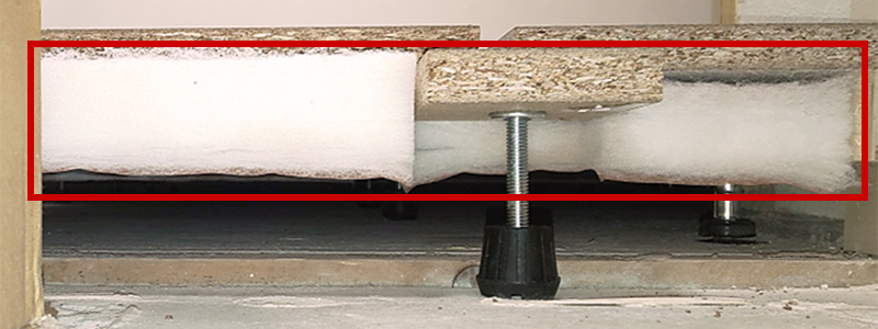開発した高性能断熱材品（赤枠内の白色繊維材)